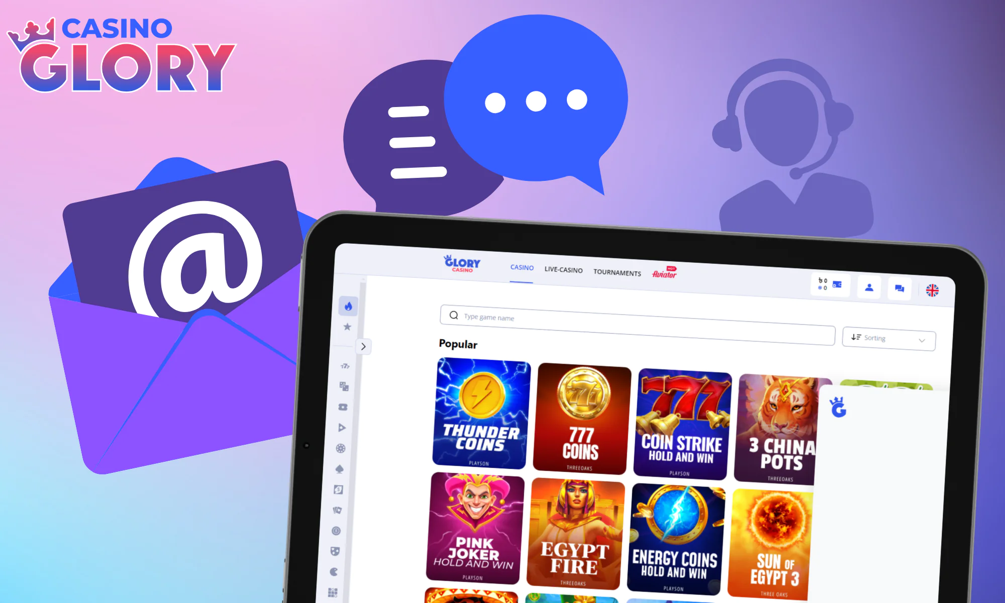 Glory Casino Support for all Bangladeshi users