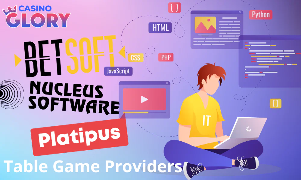 Glory Casino has over 10 well-known table game providers